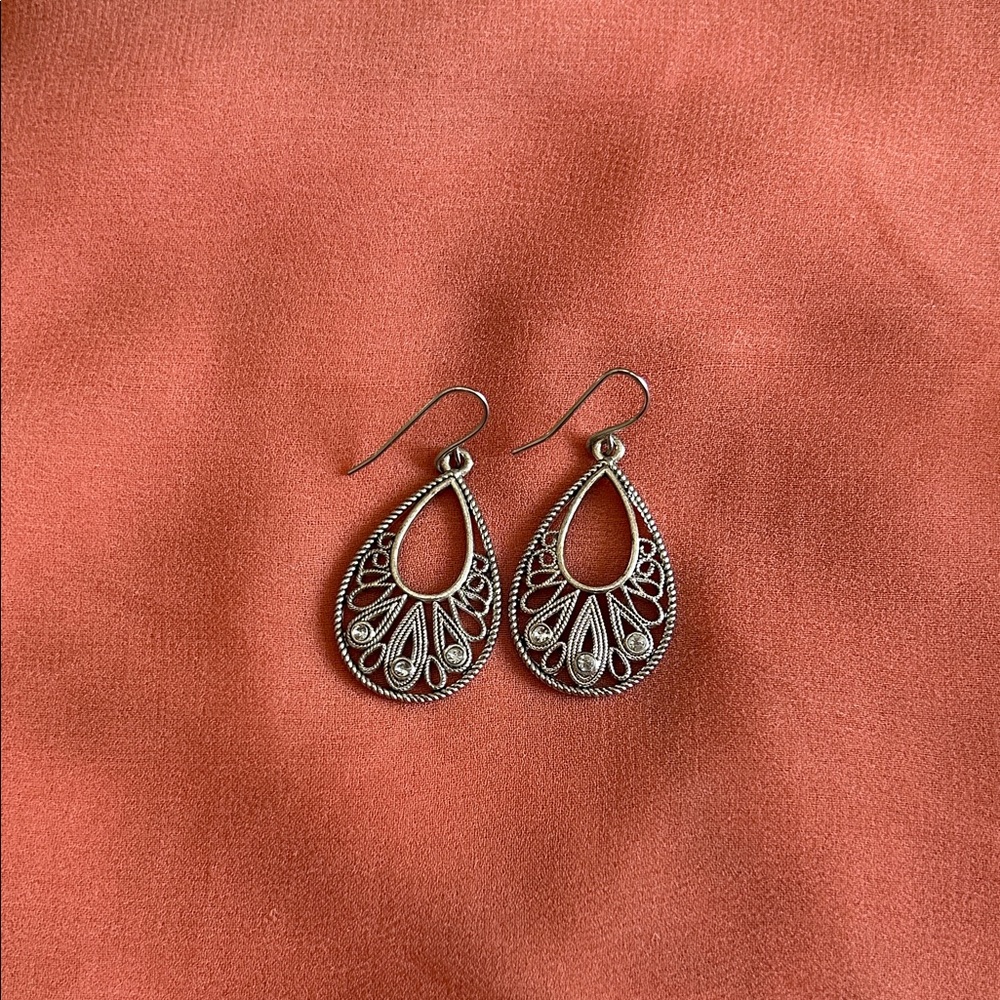 Elegant Silver Teardrop Earrings